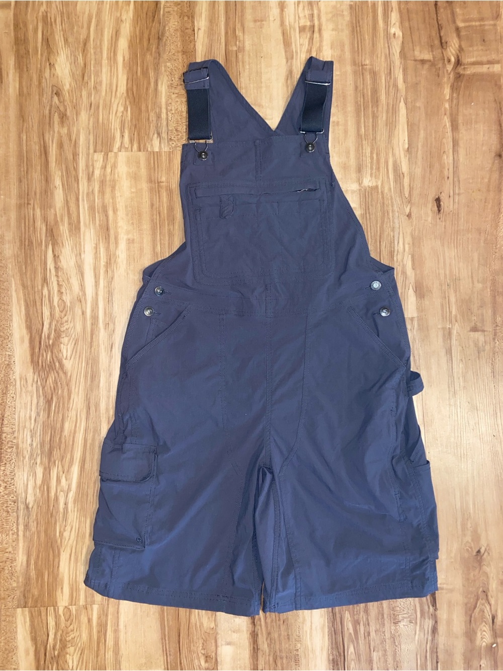 Duluth Trading Co Heirloom Gardening Short Overalls Dark Gray Medium EUC